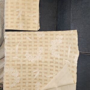 Bundle of 2 Spectrum Cream and White Woven Pattern Water Repellant Fabric